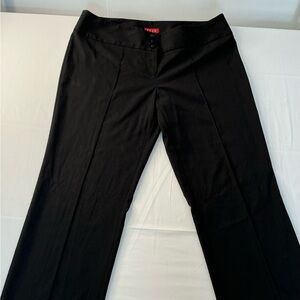 Elle Black Tailored Dress Pants with Front Seam Detail